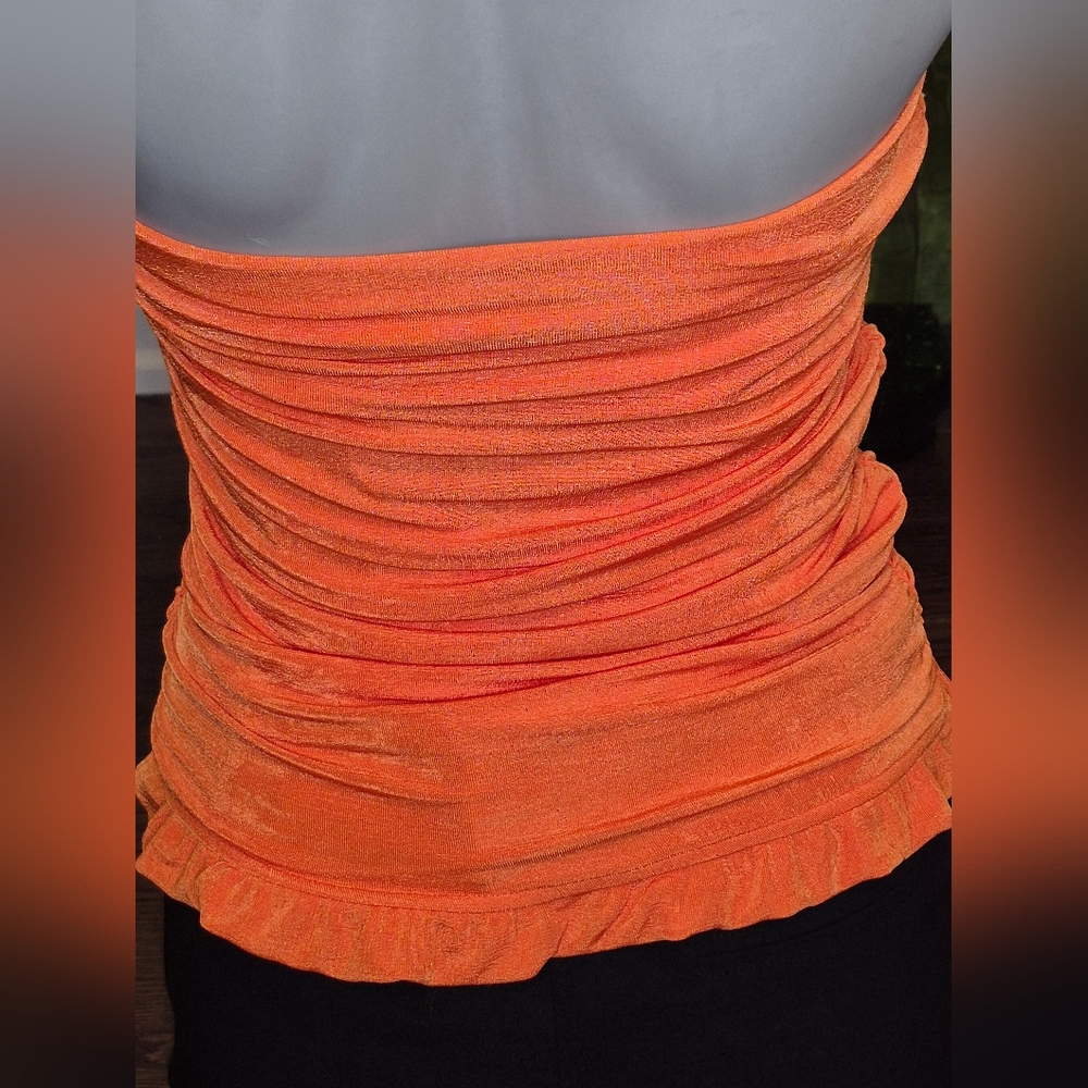 SHEIN Vibrant Orange Strapless Top - Picture 2 of 14